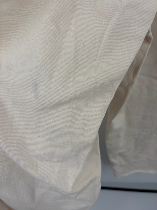 Madewell the perfect vintage wide leg crop cream raw hem jean women’s 16W preppy - Picture 5 of 6